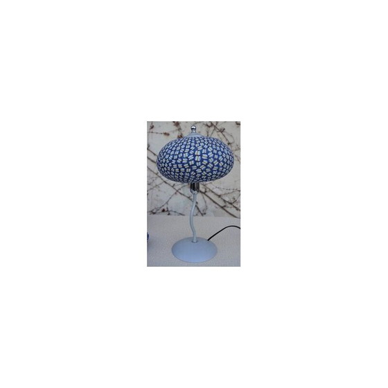 Image 1 of Set of vintage hand-painted glasses, bowls and lamps, 1990s