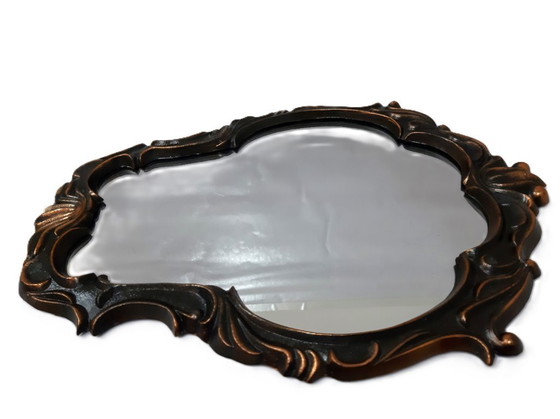 Image 1 of Specchio da parete russo decorato d'epoca: eleganza regale in bronzo e oro