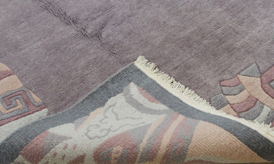 Original Modern Designer Highland Wool Rug Nepal 295 x 199 cm, Rugs & carpets, Purple (photo 6 of 9)