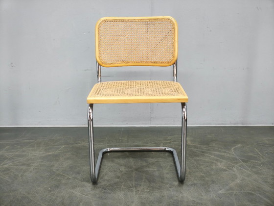 Italian Cesca B32 Style Cane And Chrome Cantilever Chair, 1970s – Dining chairs (photo 5 of 12)