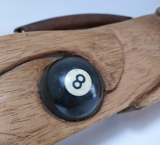 Image 1 of boîte bois queue billard sculpturale