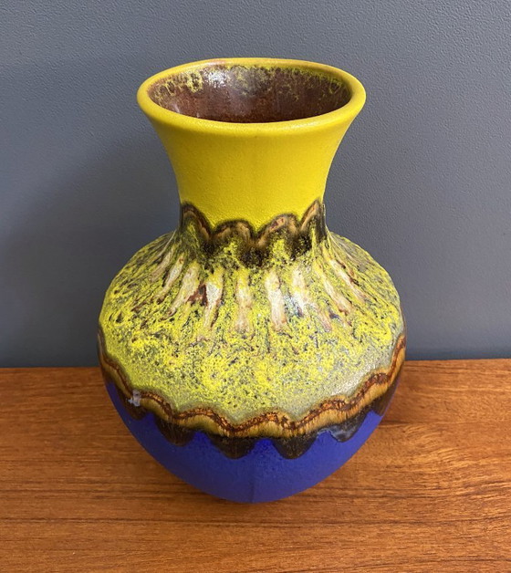 Image 1 of Yellow and Blue vase by Carstens Tönnieshof 1960s WGP