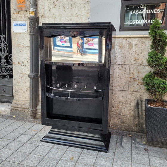 Image 1 of Mueble Bar, Madera Lacada y Marquetería de Maderas Exóticas, Art Déco, 30’s - Francia