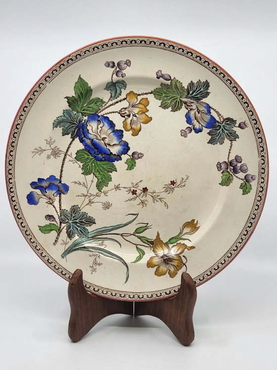 Rare Set of Victorian Brownfield & Sons "Texas" Pattern Plates, England, Circa 1880 (8) – Tableware, Ceramic (photo 17 of 18)
