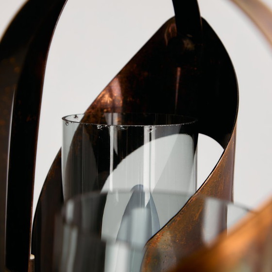 Image 1 of MK10977 Lustre en laiton et verre