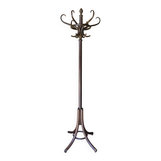 Perchero de madera curvada de loro de Thonet