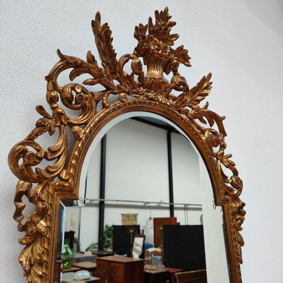 Image 1 of Vintage goudkleurige Barok Rococo spiegel, schouwspiegel Regency