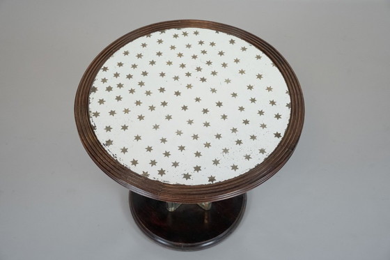 Image 1 of Italian Art Deco mirrored side table from the 1930s