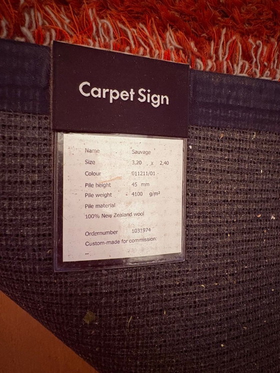 Image 1 of New Zealand wool rug from Carpet Sign - composite red