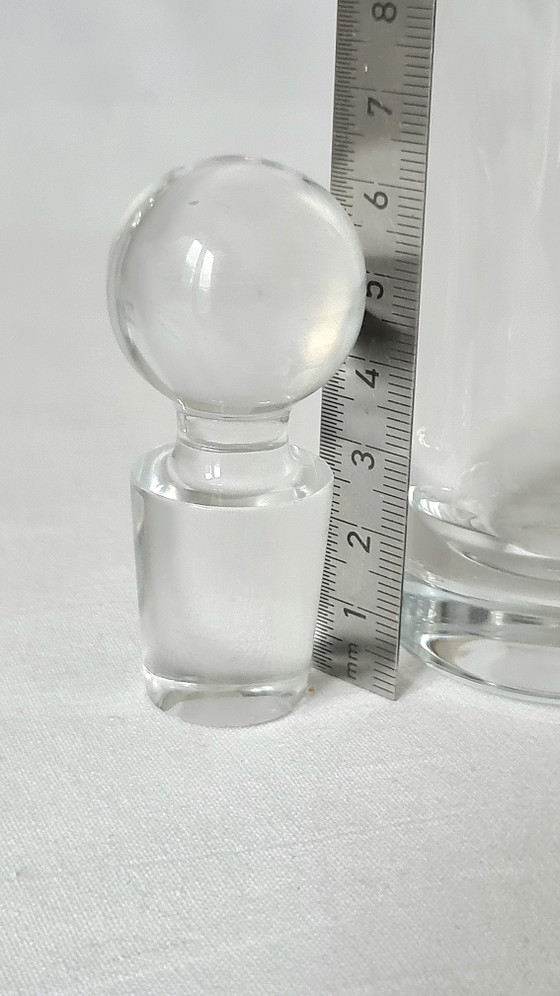 Vintage 2 Eleganti Caraffe in Vetro 31 / 27,5 cm Ottime Condizioni – Bicchieri e caraffe, Glass (photo 9 of 15)