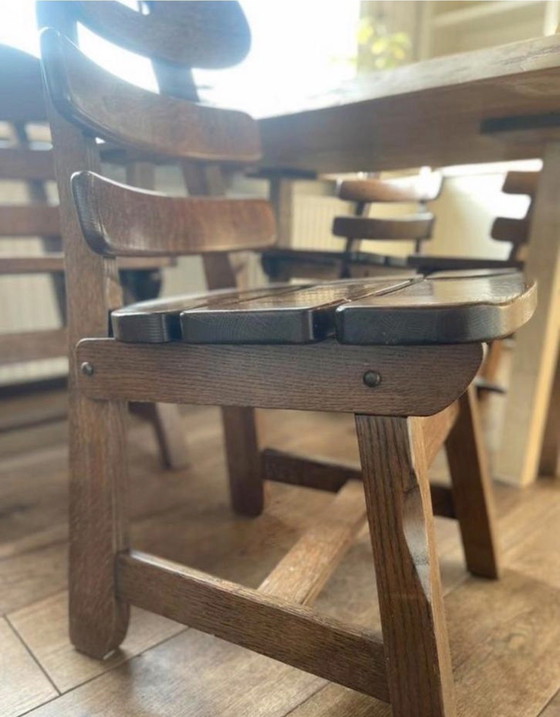 Image 1 of Spanish Brutalist "Fishbone" chairs