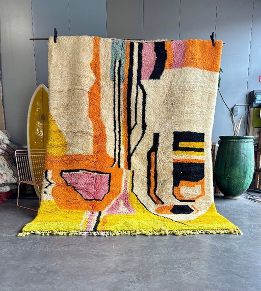 Marokkanischer Berberteppich 230 x 300 cm, moderner Wohnzimmerteppich, authentischer marokkanischer Teppich