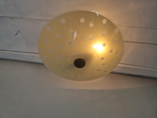 1950s Scale Lamp With Crafted Glass