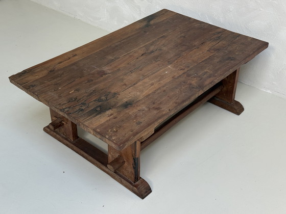 Image 1 of Wunderschöner, robuster Couchtisch aus Eiche | Handgefertigt