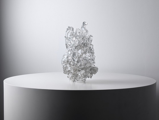 Image 1 of Sculpture en cristal et corail, René Roubicek, République tchèque, années 1960