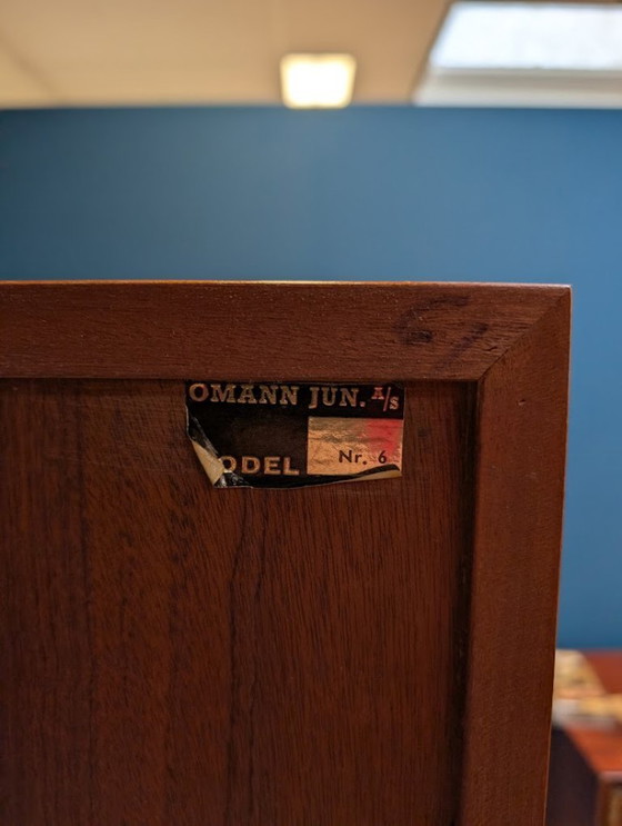 Image 1 of Bibliothèque de style mid-century, design danois signé Omann Jun, années 1960