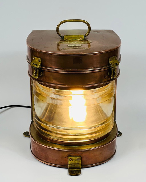 Scheepslamp, Messing (Rood Koper), Engeland 1900-1910