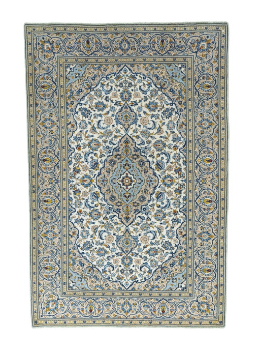 Alfombra oriental de corcho Keshan anudada a mano – 300 x 200 cm