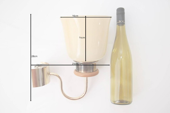 Image 1 of 2er Set Wandlampen Messing Glasschirm 80er J Vintage