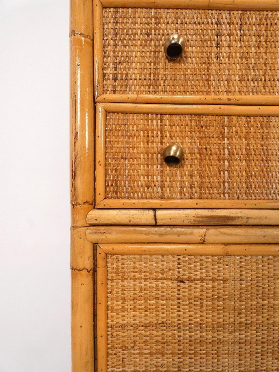 Image 1 of Gran mueble de pared en bambú y ratán