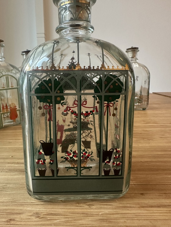 Image 1 of Lot de 8 bouteilles de Noël vintage Holmegaard - en parfait état