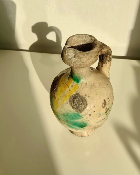 Image 1 of Small Quartara in polychrome majolica from Caltagirone