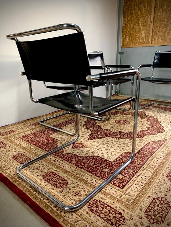 Image 1 of Mart Stam S34 dining chairs Linea Veam