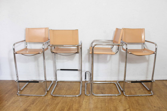 Image 1 of Set of 4 Mart Stam style bar chairs 1970
