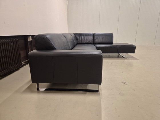Image 1 of Montel Romero - Hoekbank - Zwart - Leer - Design - Sale
