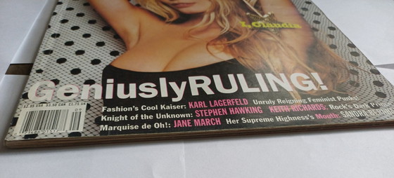 Image 1 of Interview magazine avec Claudia Schiffer et Karl Lagerfeld, septembre 1992.