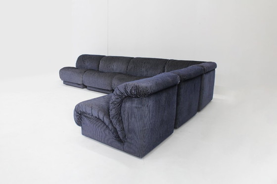 Image 1 of Vintage Italiaanse modulaire bank Doimo Salotti jaren 70 set van 7