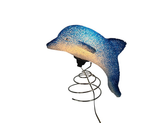 Image 1 of Delphinlampe - Tischlampe - Gummi - Metall - 90er Jahre