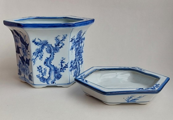 Image 1 of Antico vaso cinese - Porcellana bianca e blu