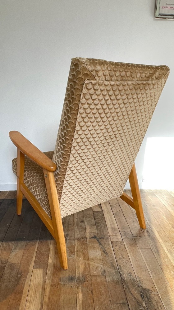 Image 1 of Paire FAUTEUILS MANUCERE Pieds Compas VINTAGE