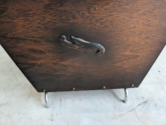 Portariviste Vintage in Legno – Wood, Chrome (photo 3 of 11)