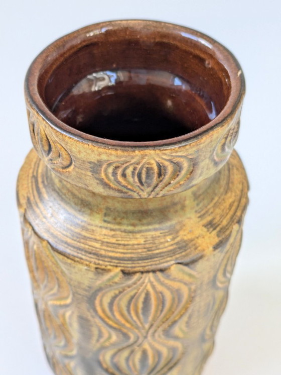 Image 1 of Vaso in ceramica Scheurich del 1960 | Amsterdam Decor motivo cipolla gialla | Germania Ovest