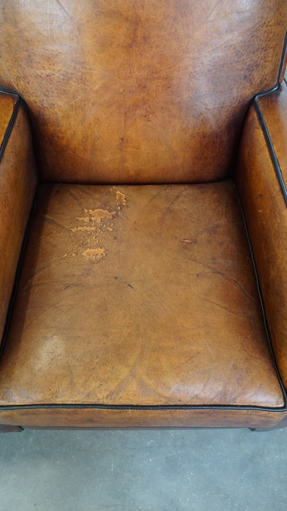 Image 1 of 2 X Armchair Gemaakt Van Schapenleer 