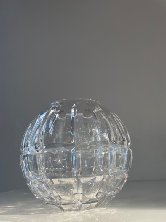 Image 1 of Cut crystal sphere vase