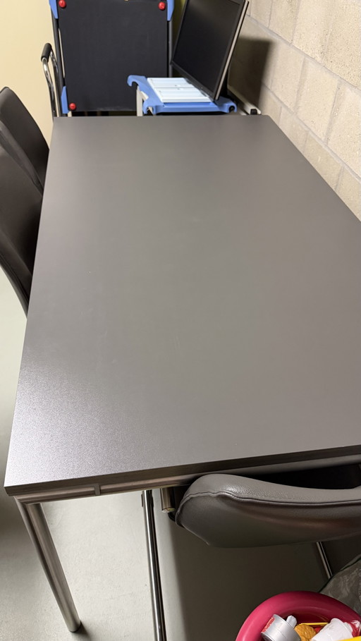 Prachtige Eetkamer Tafel En 4 Stoelen – eetkamerstoelen, Leather
