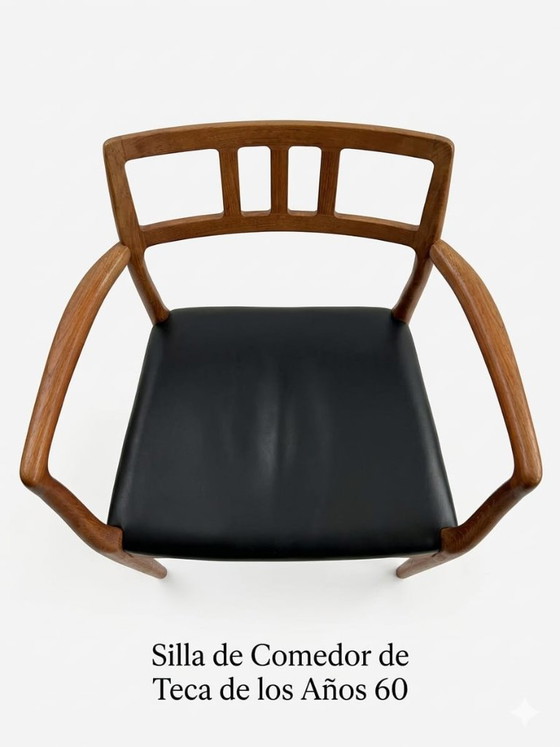 Image 1 of Comedor de Diseño  Danés: 5 sillas J.L. Møller (Niels Otto Møller) + mesa de Teca