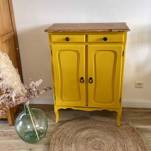 Antique entryway shoe cabinet