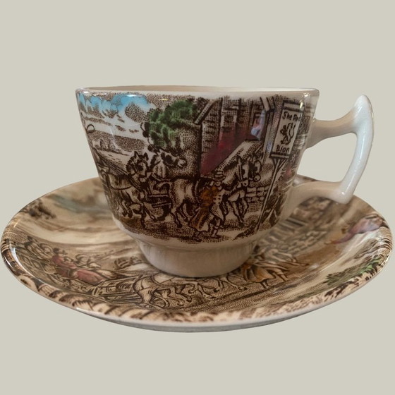 Image 1 of Vintage Wood & Sons "The Post House" English Ironstone Breakfast Set - 8 Pieces