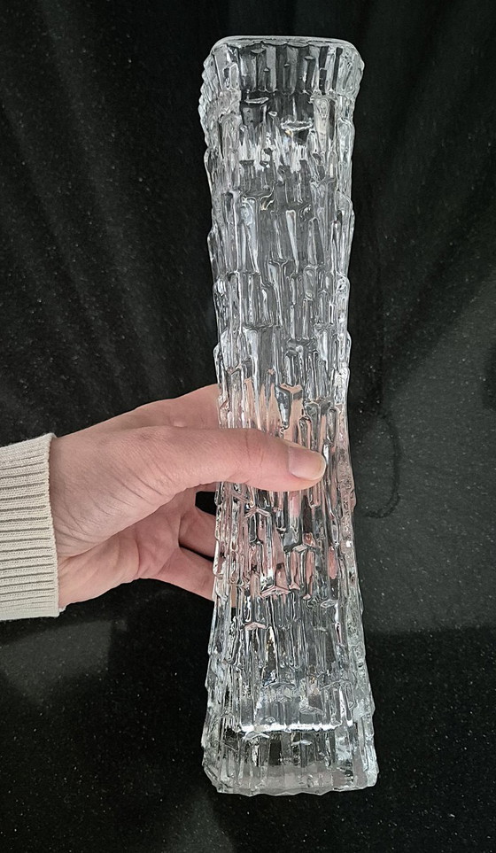 Image 1 of Vintage Oberglas Oostenrijk schorstextuurglas - modernistisch designobject uit de jaren 60-70