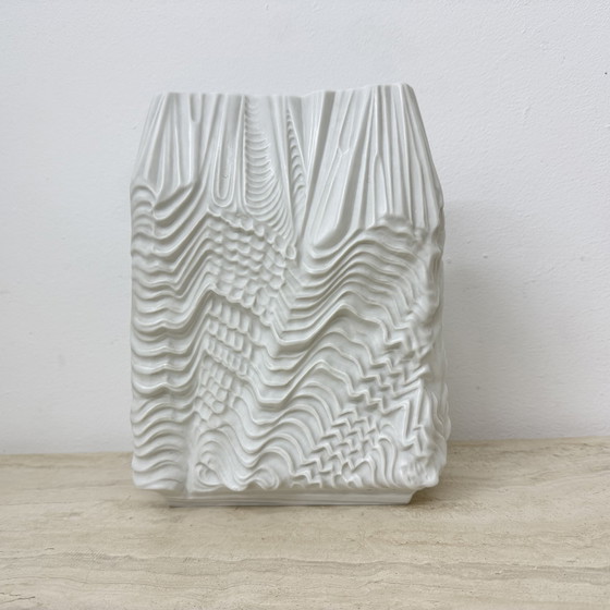 Image 1 of Rare Large Porcelain 'Kaskade' Vase – Martin Freyer for Rosenthal Studio Linie 1966