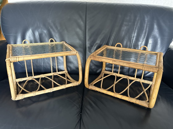 Image 1 of Comodini galleggianti in rattan