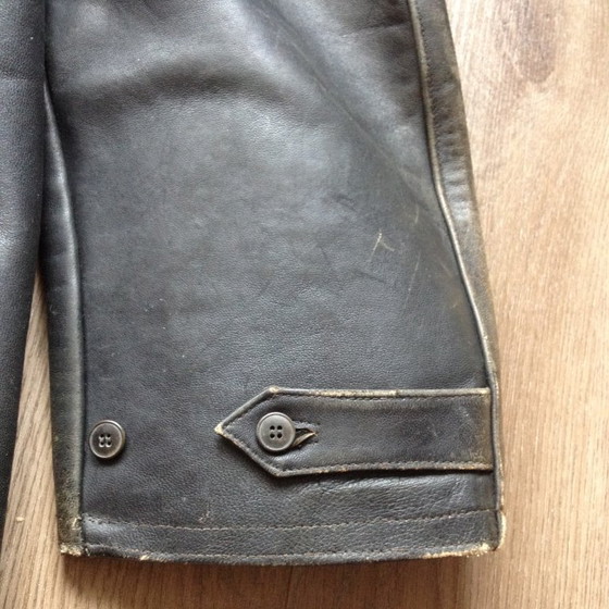 Image 1 of Giacca di pelle militare vintage, da aviatore o da carrista.