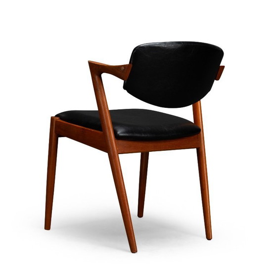 Image 1 of Silla Z de teca retapizada de Kai Kristiansen, juego de 4, década de 1960