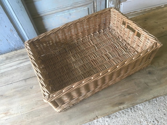 Cesta de panadero de mimbre – Objetos decorativos, Ratán, Vintage (photo 3 of 11)