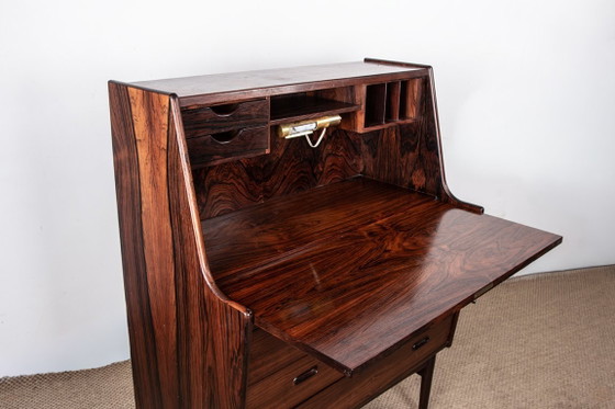 Image 1 of Secretaire, scrivania, danese in palissandro modello 37 di Arne Wahl Iversen per Vinde Mobelfabrik 1960.