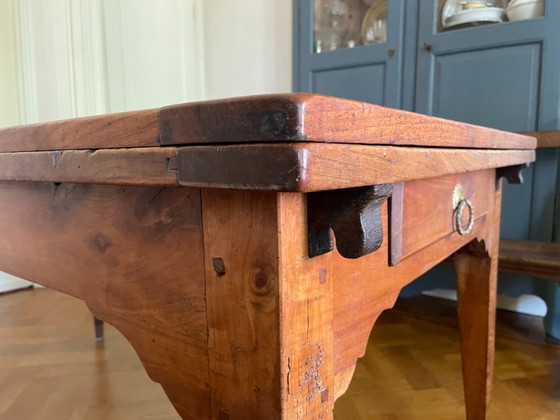 Tavolo da fattoria allungabile Tavolo da pranzo antico francese XIX secolo – Tavoli da pranzo, Legno (photo 21 of 25)